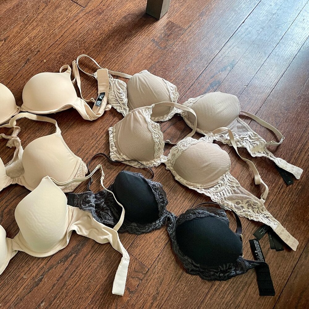 Lot of 6 34B Bras:  Harper Wilde b.Tempt'd Montelle + 3 Natori ( 2 Nude 1 Black)